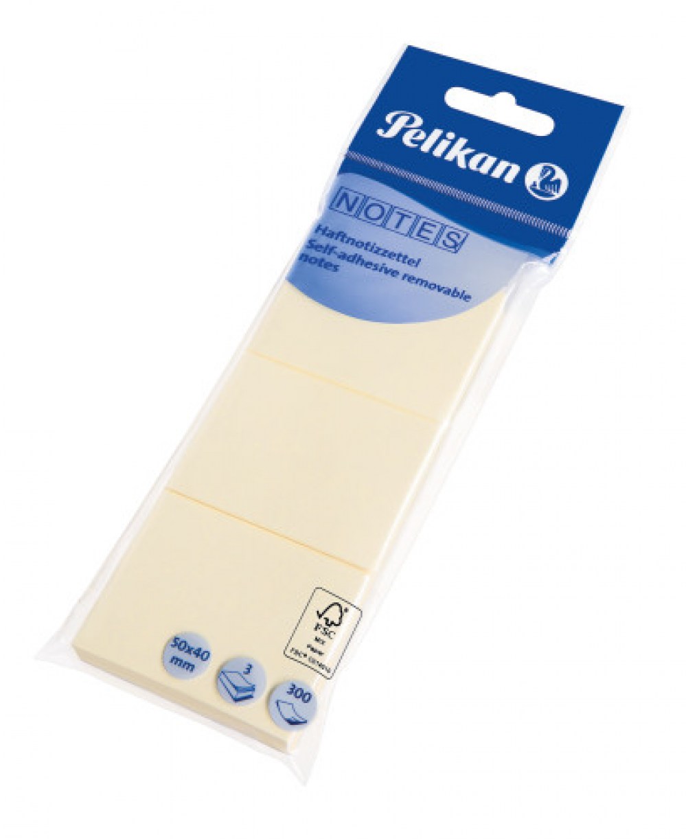 Notes yellow 3 x 50 x 40mm, Polybag-0200048_Pelikan_Notes_50x40_3erPack_CMYK_BDB-web